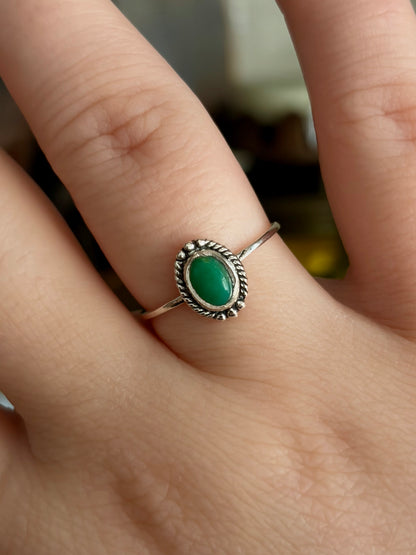 Chrysoprase Ring - Size 7