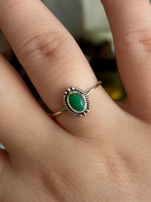 Chrysoprase Ring - Size 7