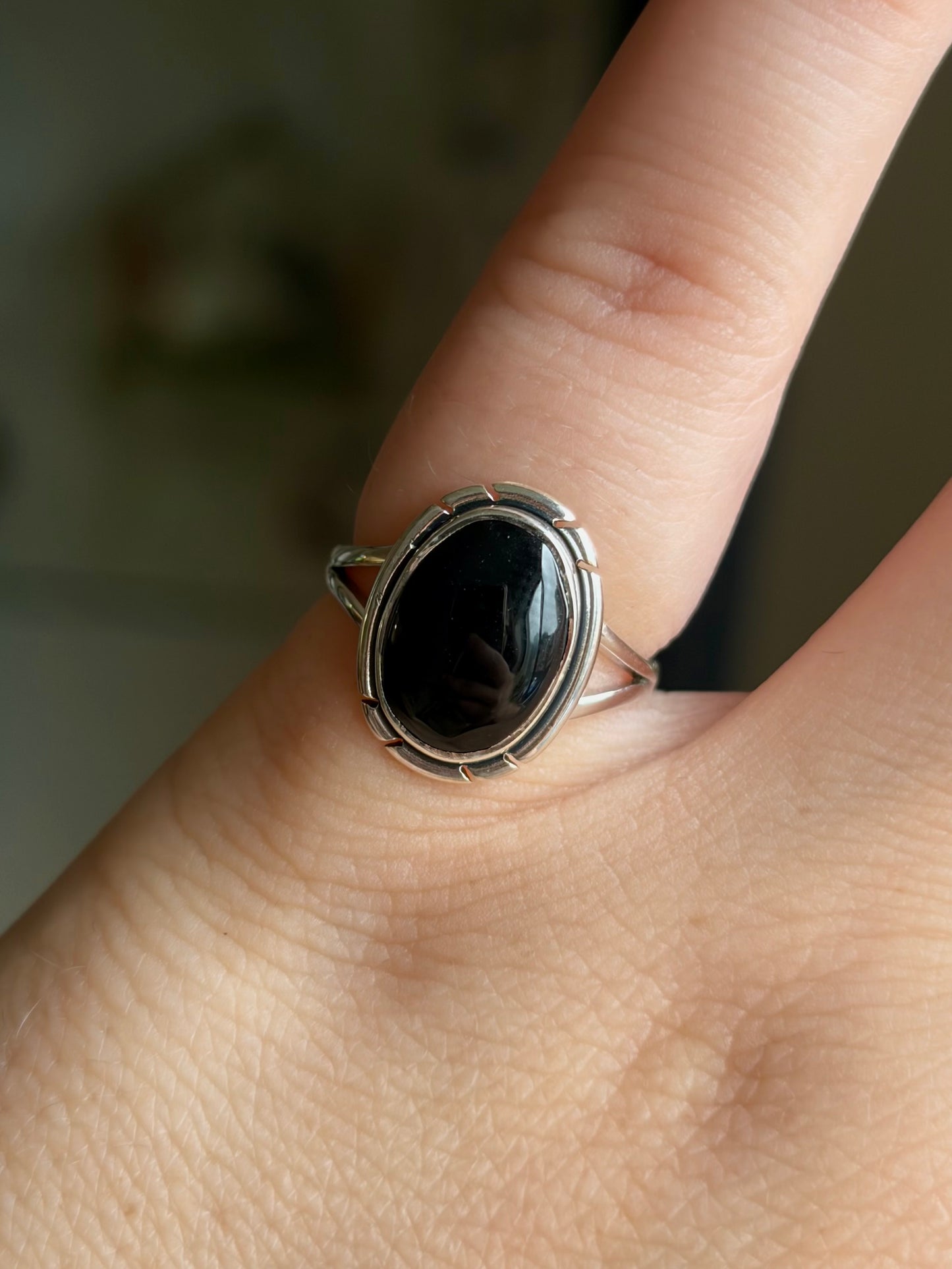 Black Onyx Ring - Size 5