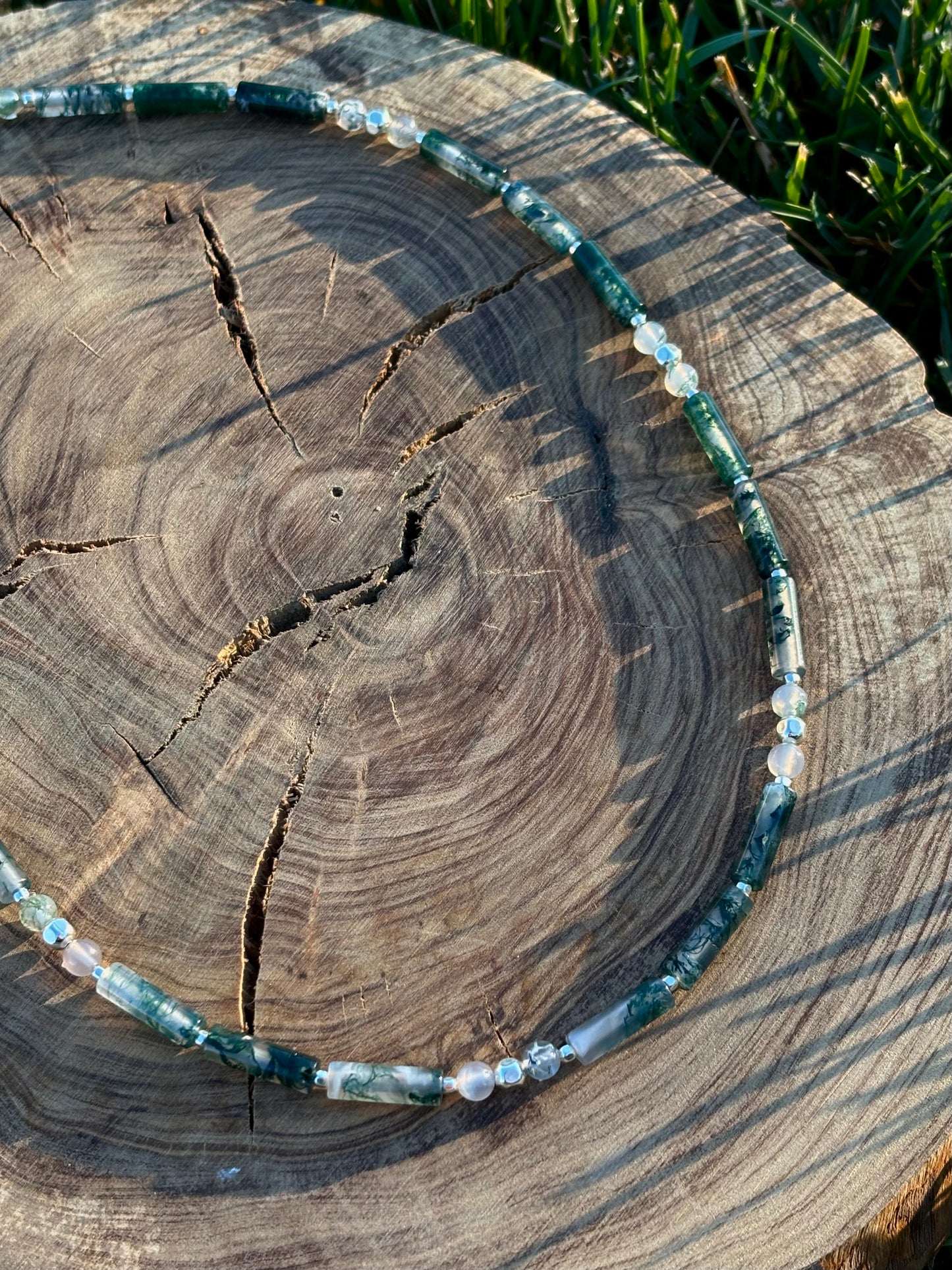 Treeline Moss Agate Necklace