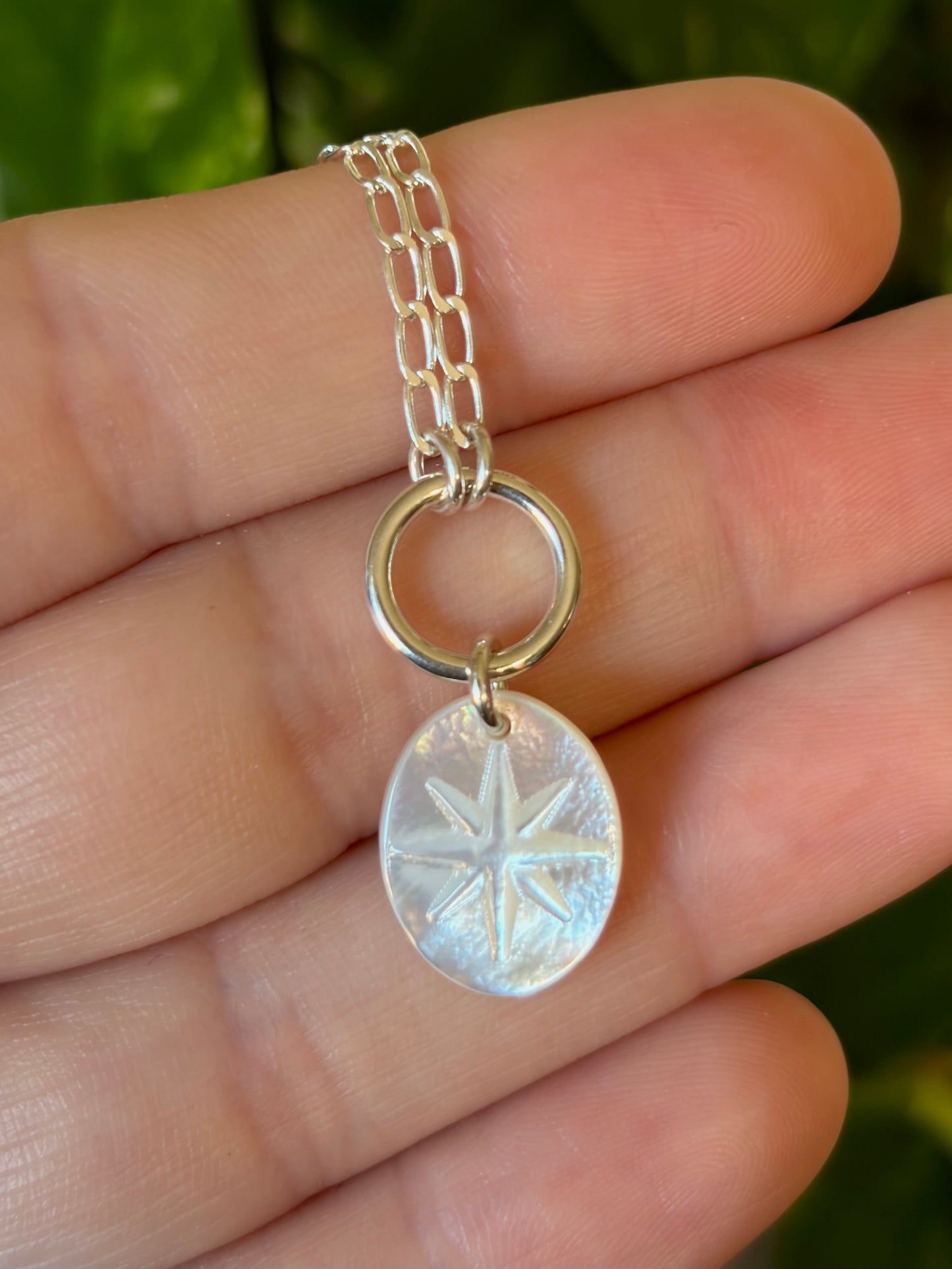 Mother of Pearl Star O-Ring Necklace