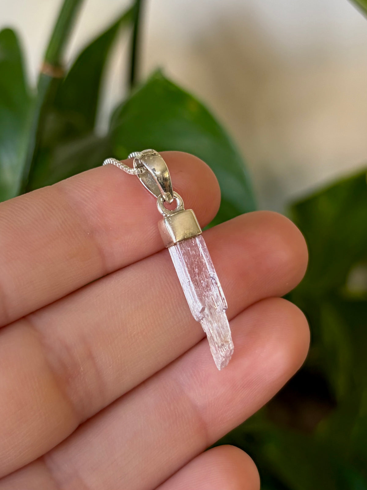 Kunzite Point Necklace