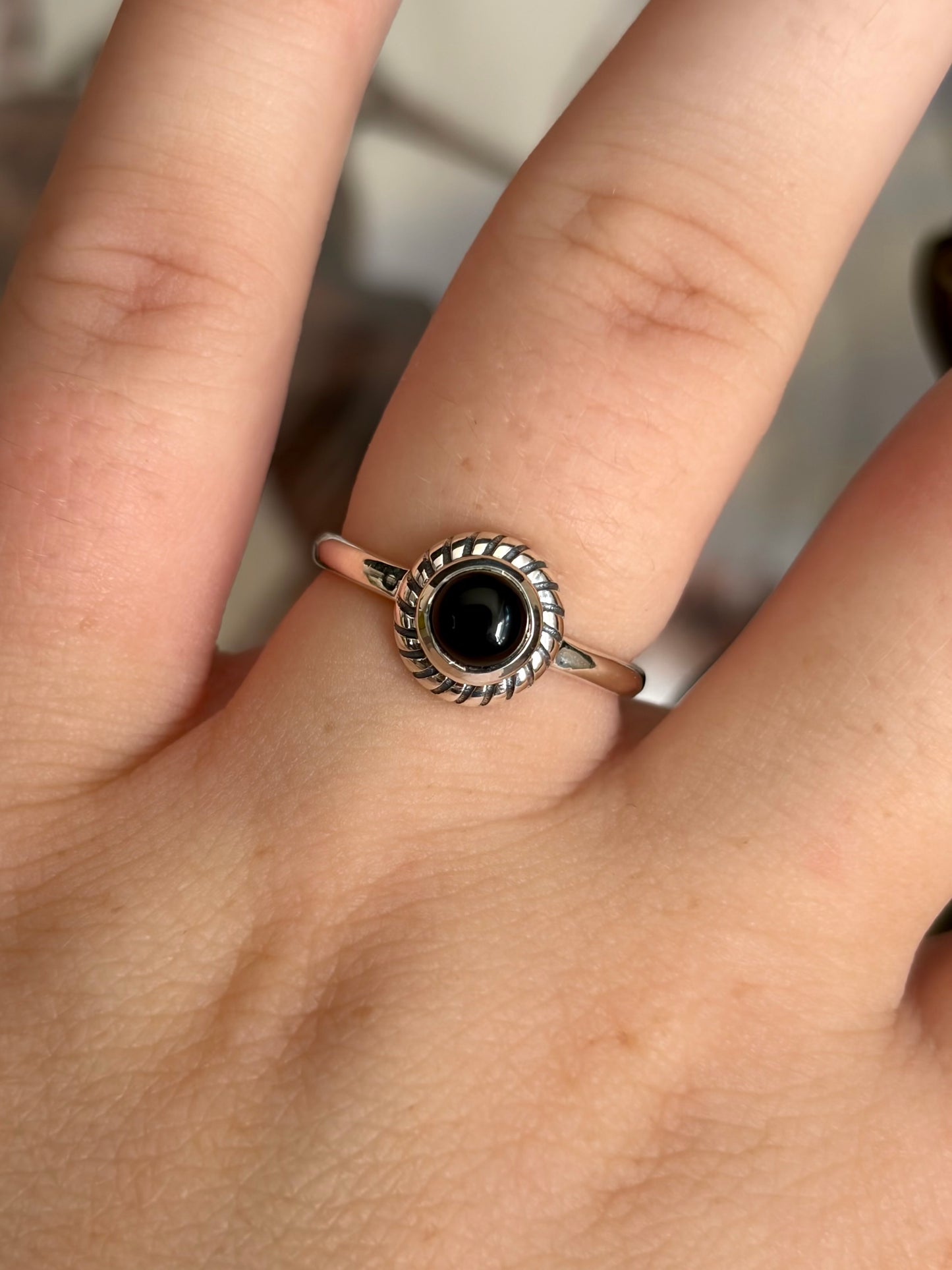 Black Onyx Ring - Size 6