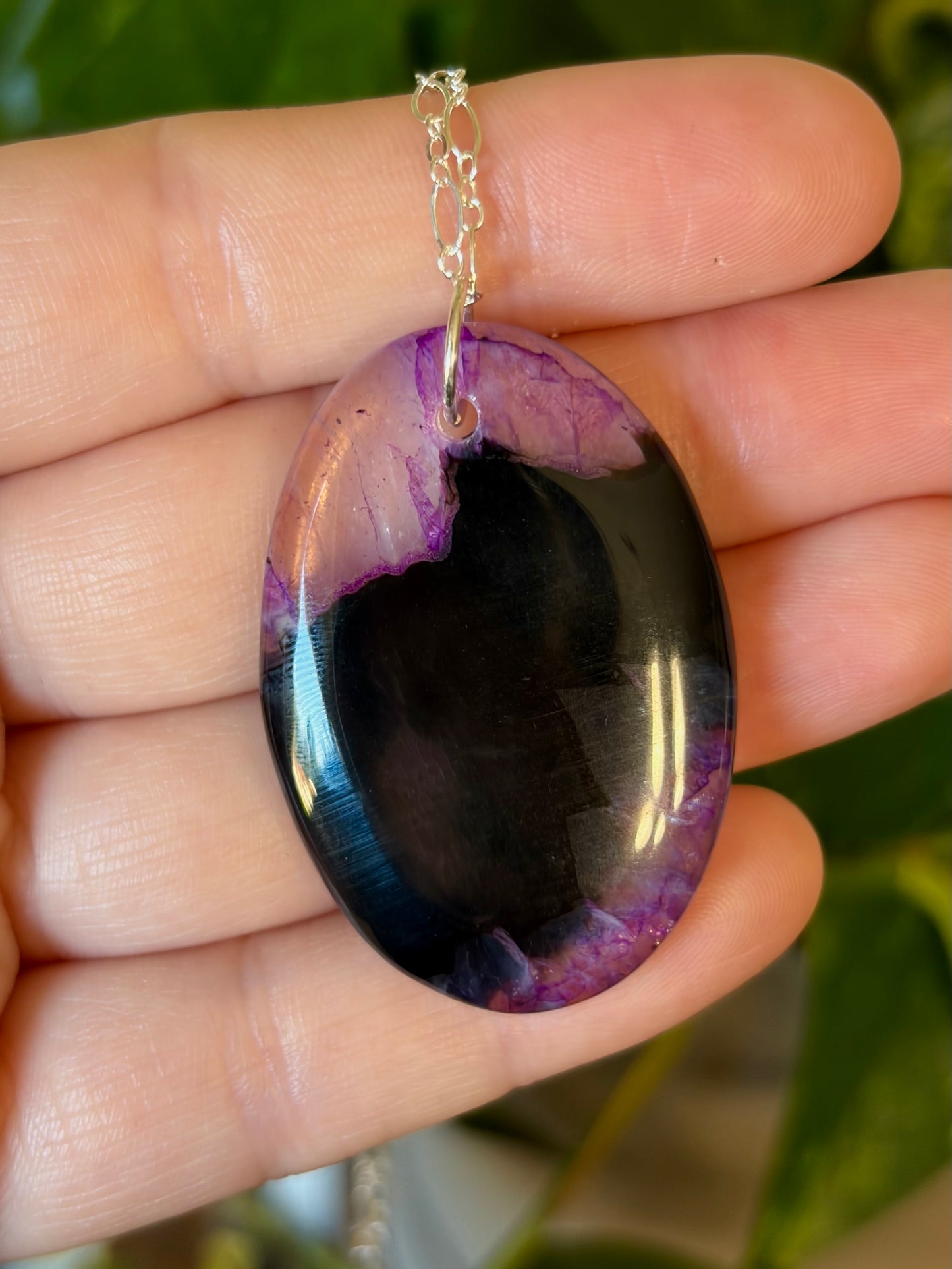 Purple Agate Necklace