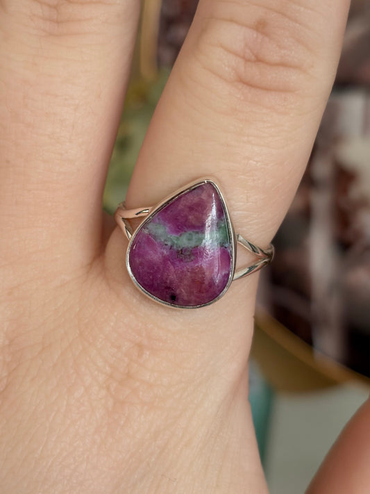 Ruby Zoisite Ring - Size 9