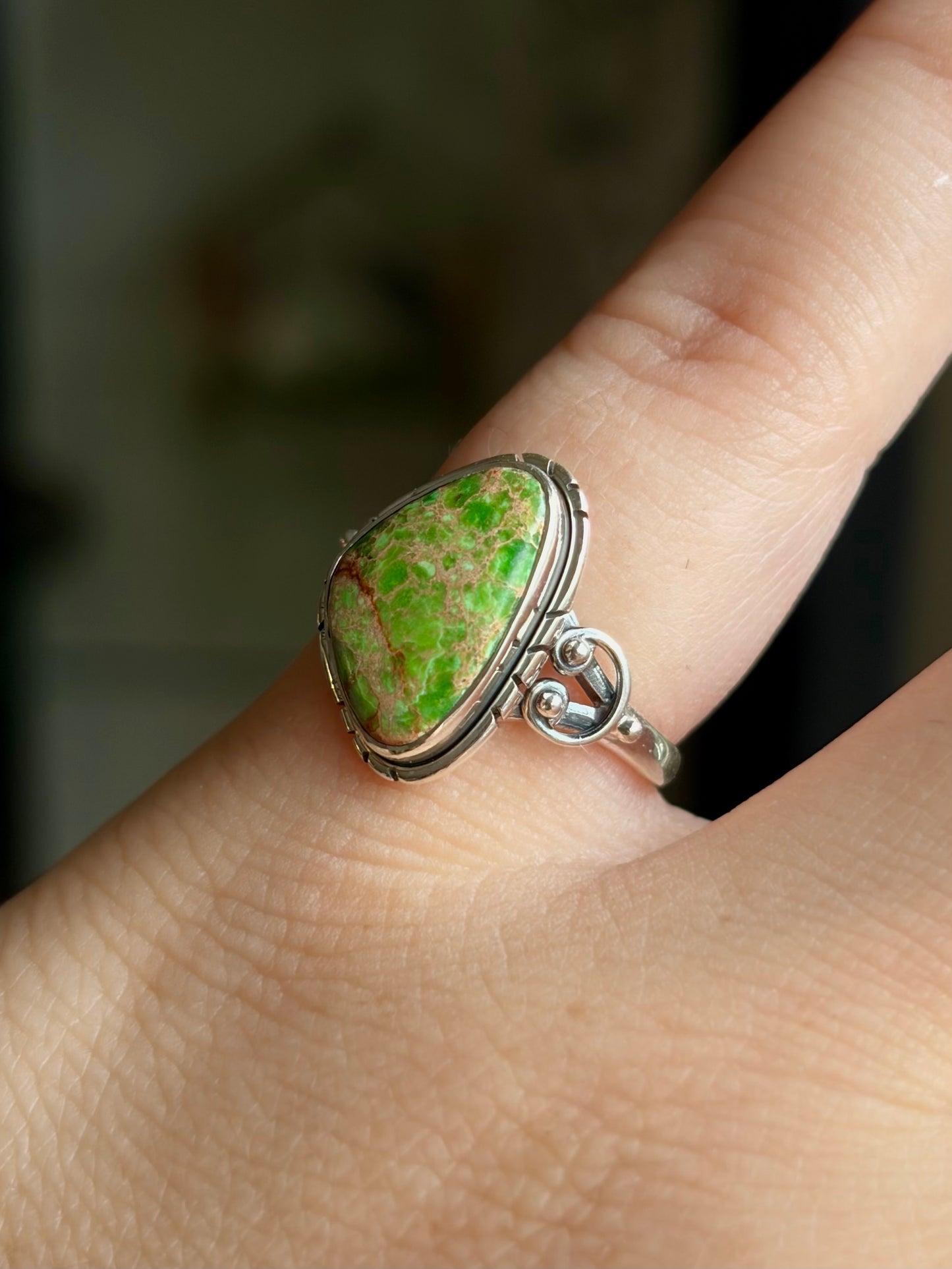 Green Sea Sediment Ring - Size 6