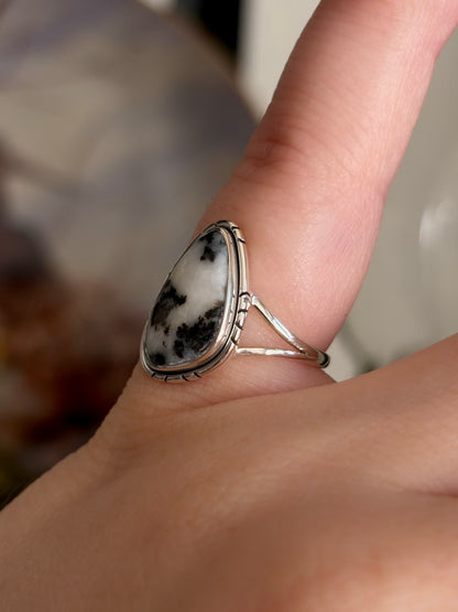 Zebra Skin Jasper Ring - Size 5