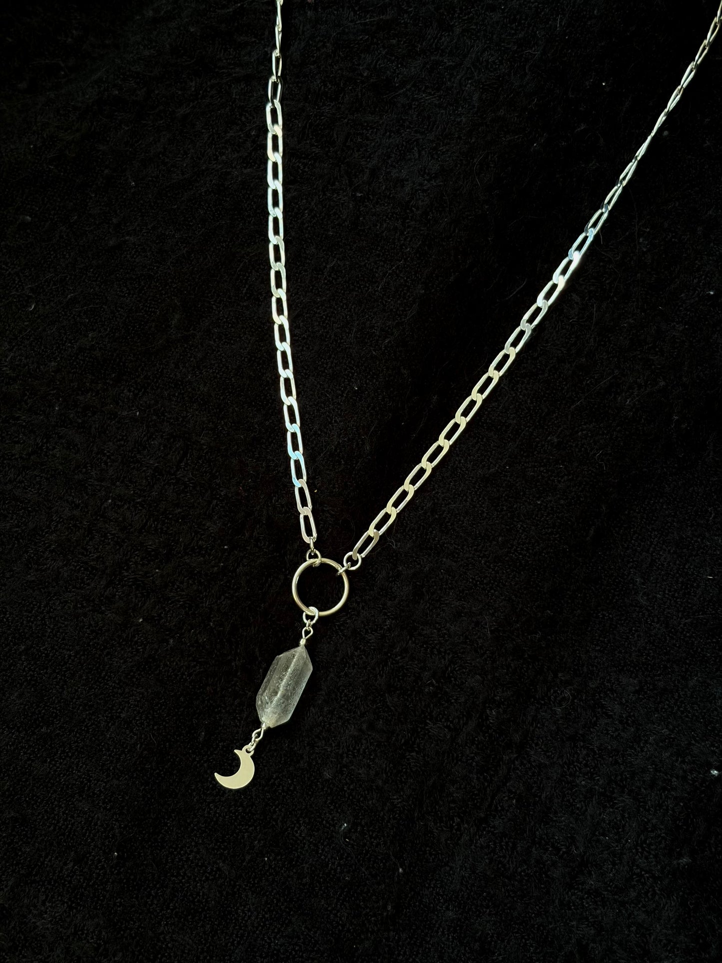 Herkimer Diamond O Ring Necklace