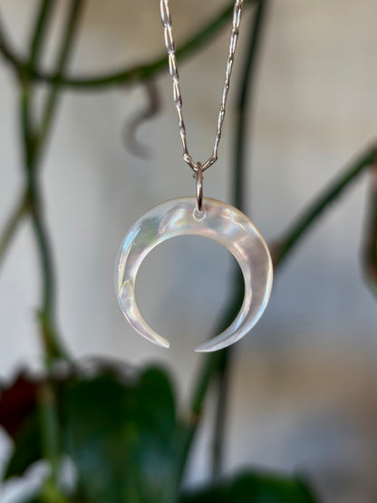 Mother of Pearl Crescent Necklace