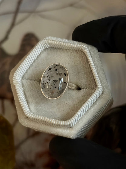 Sagenitic Quartz Ring - Size 6