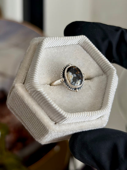 Stabilized White Buffalo Turquoise Ring - Size 5