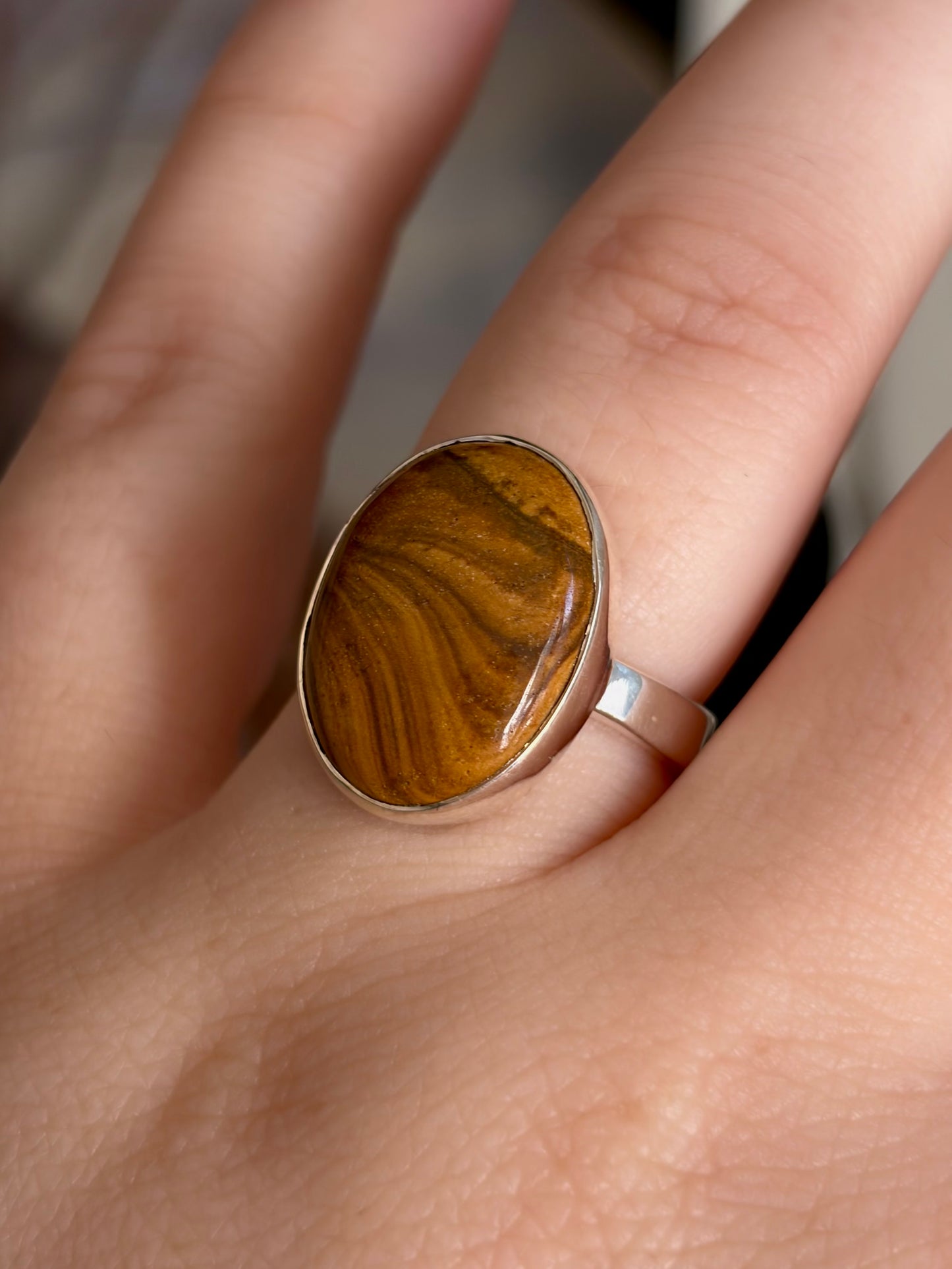 Picture Jasper Ring - Size 7