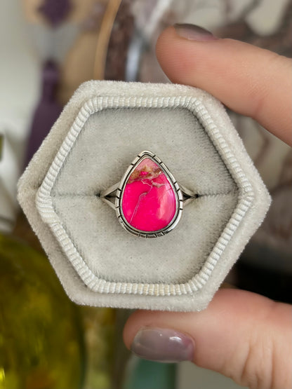 Pink Sea Sediment Ring - Size 7
