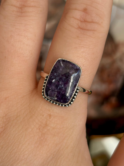 Lepidolite Ring - Size 9