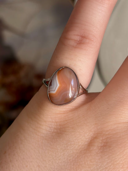 Botswana Agate Ring - Size 6