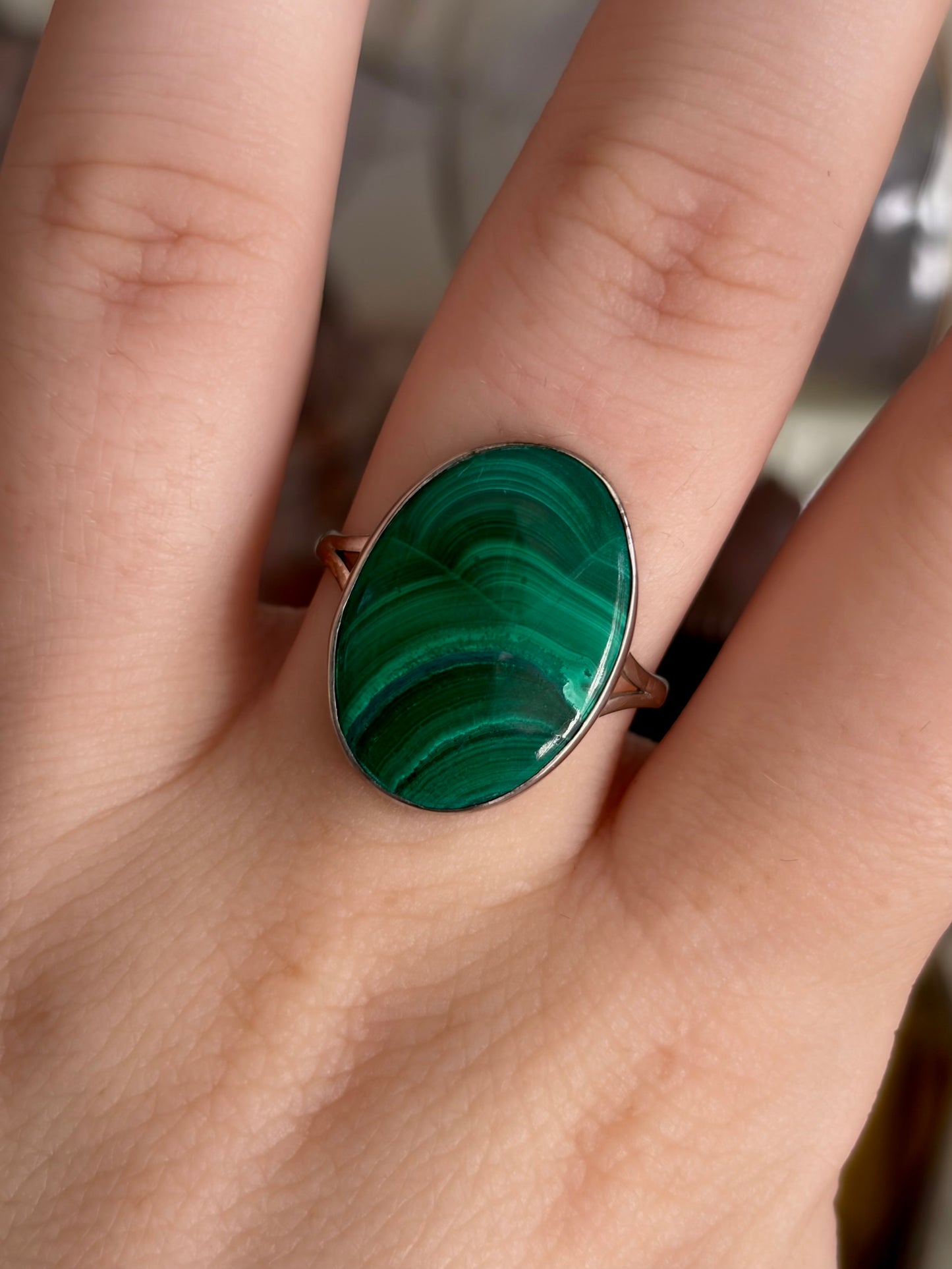 Malachite Ring - Size 8