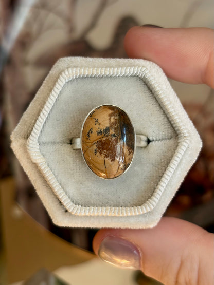 Picture Jasper Ring - Size 8