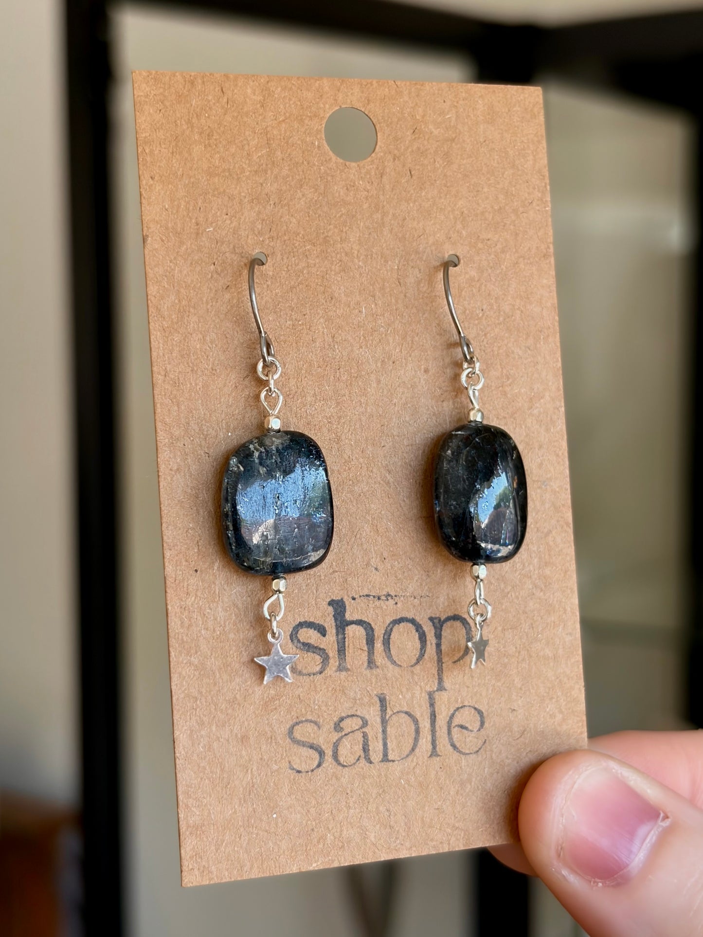 Kyanite Star Earrings