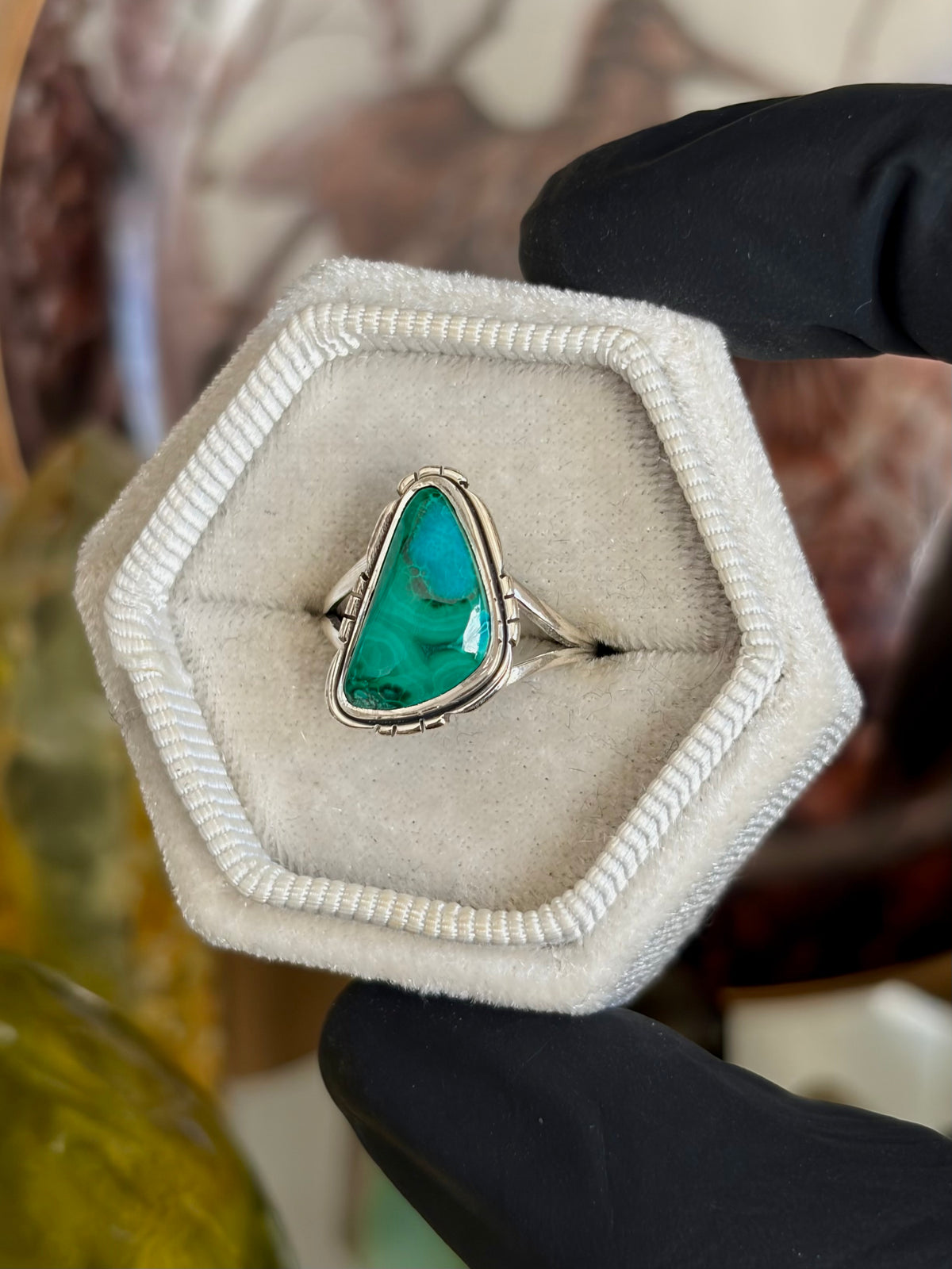 Azurite Malachite Ring - Size 5