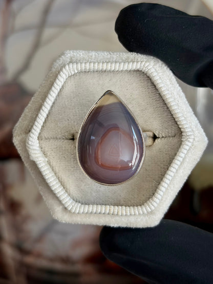 Botswana Agate Ring - Size 8