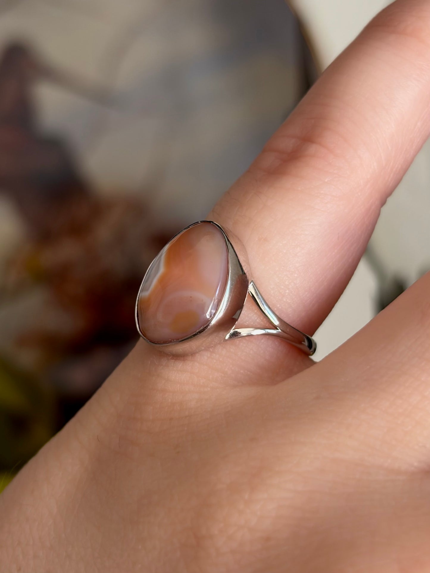 Botswana Agate Ring - Size 6