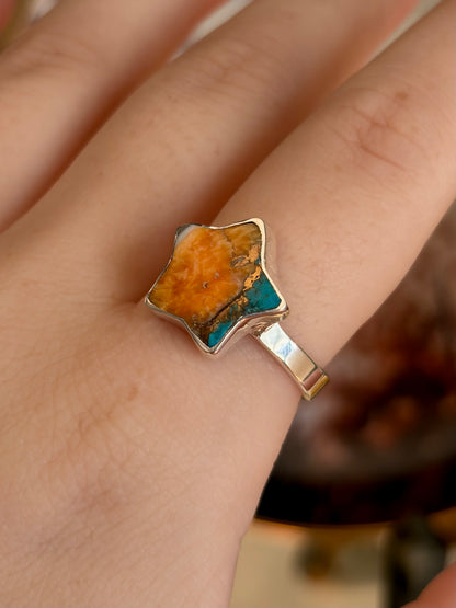 Oyster Turquoise Ring - Size 9