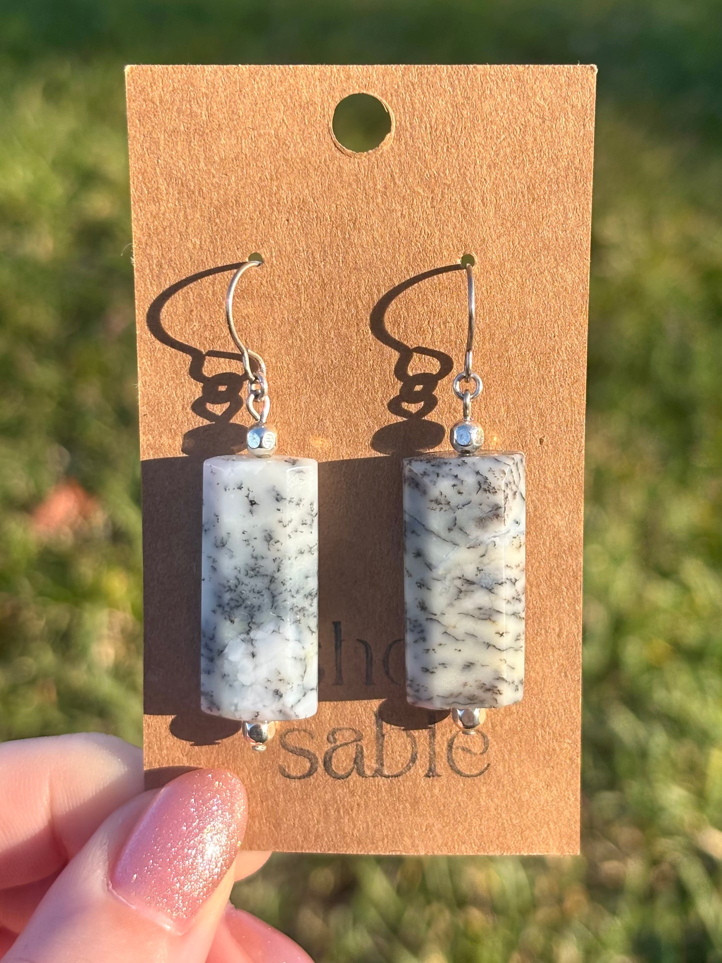 Dendritic Opal Earrings