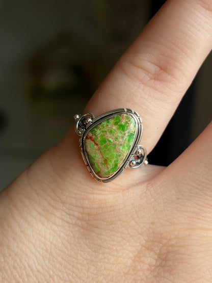Green Sea Sediment Ring - Size 6
