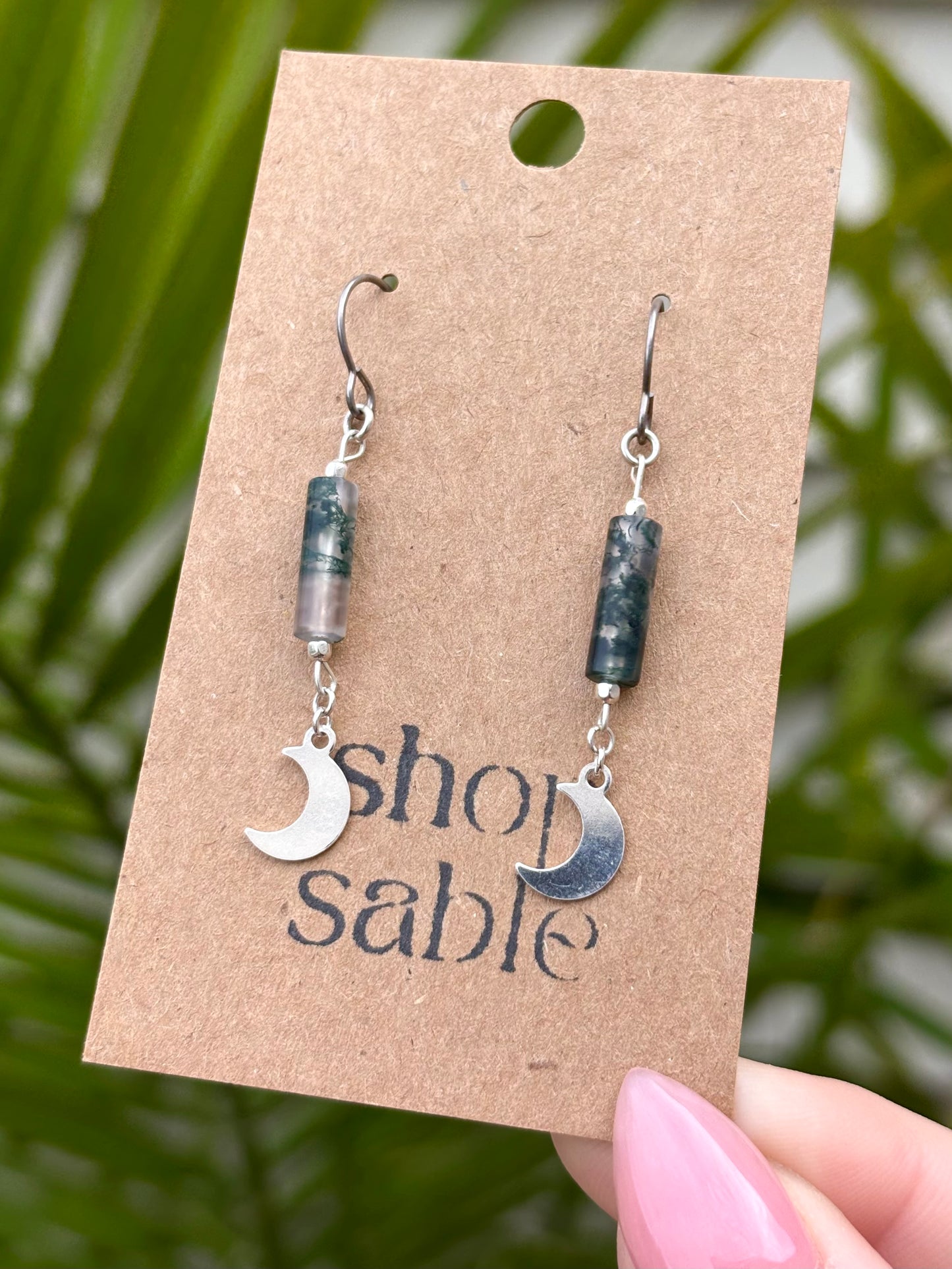 Wyrd Moss Agate Earrings