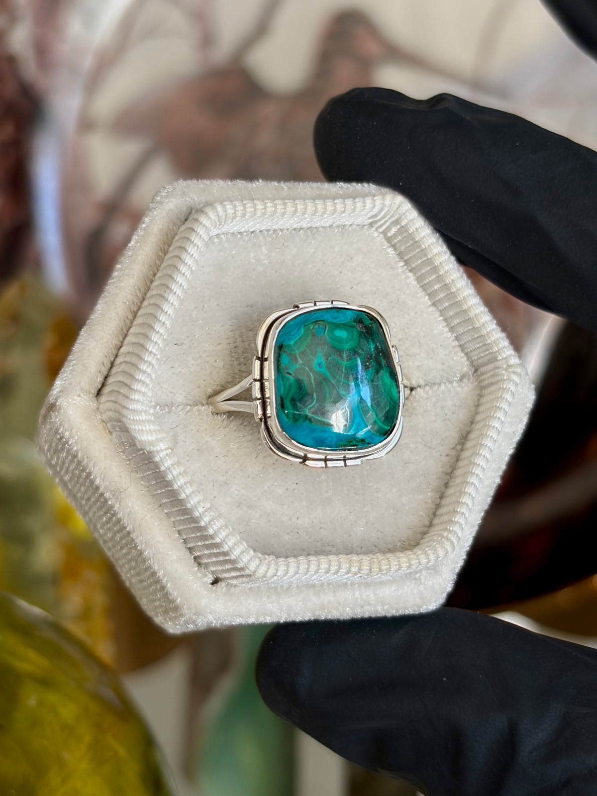 Azurite Malachite Ring - Size 10