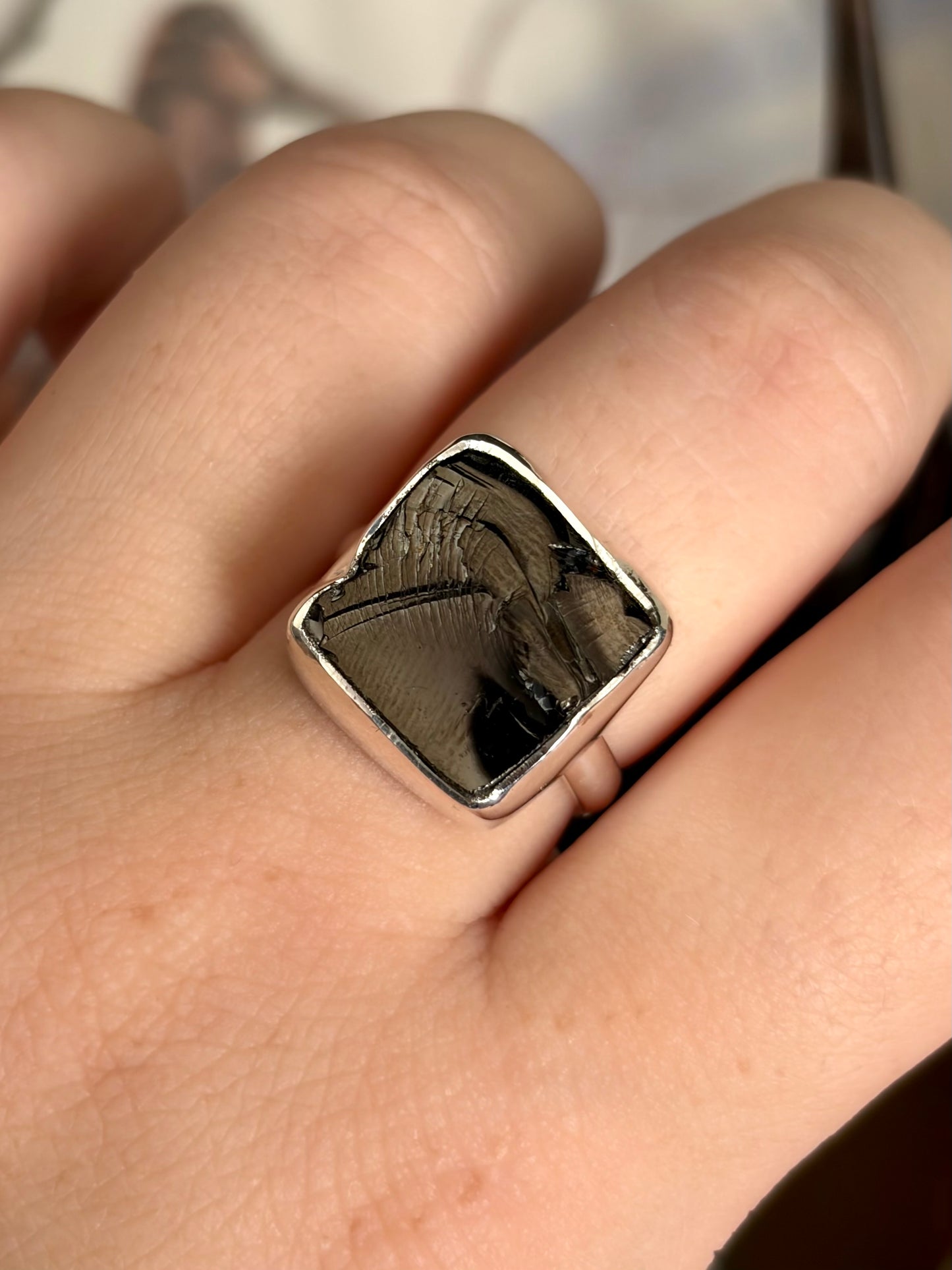 Shungite Ring - Size 8