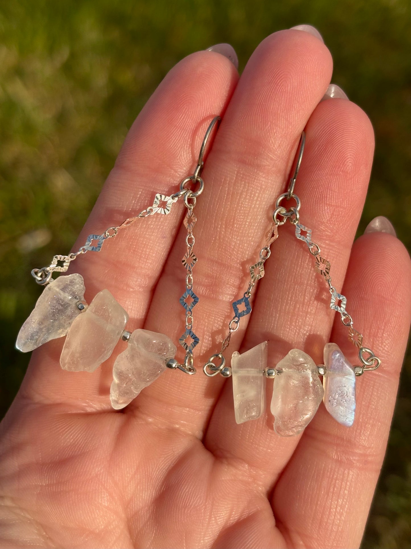 Spell Moonstone Chandelier Earrings