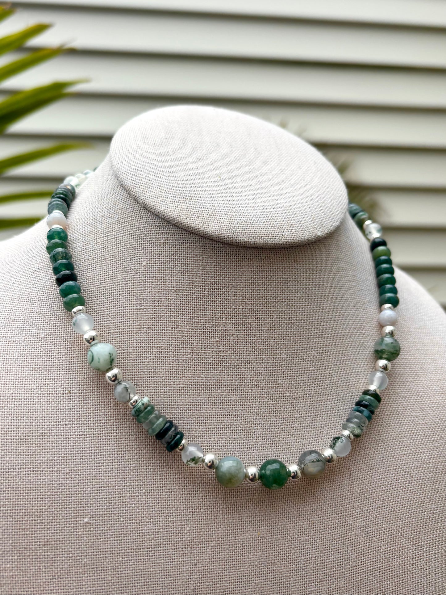 Moss Agate Choker Necklace