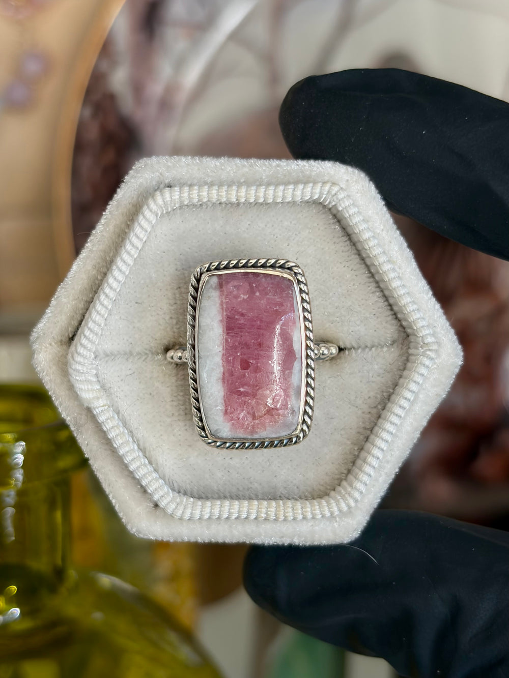 Pink Tourmaline Ring - Size 7