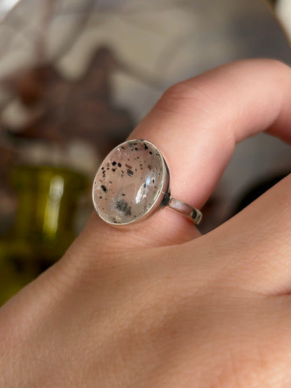 Sagenitic Quartz Ring - Size 6