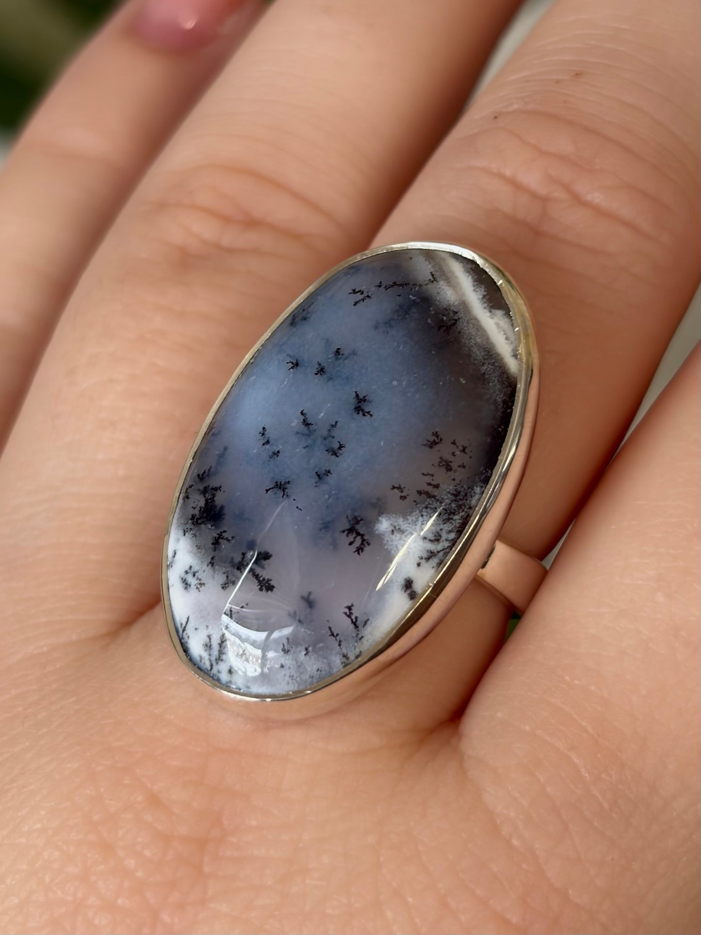 Dendritic Agate Ring - Adjustable