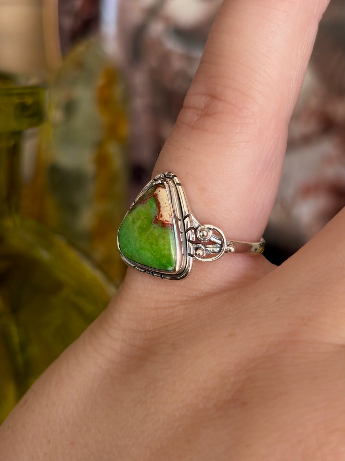 Green Sea Sediment Ring - Size 6