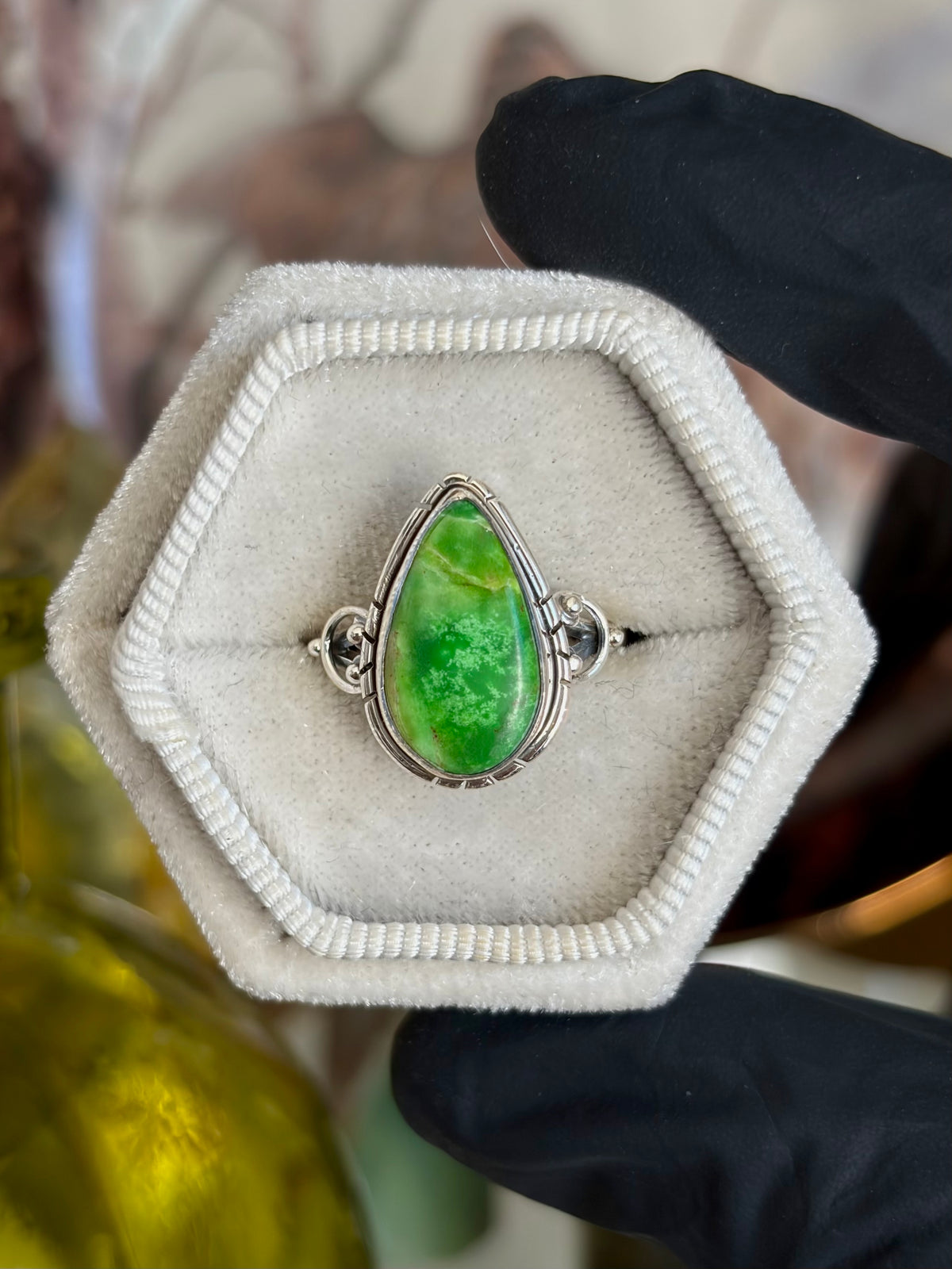 Green Sea Sediment Ring - Size 7