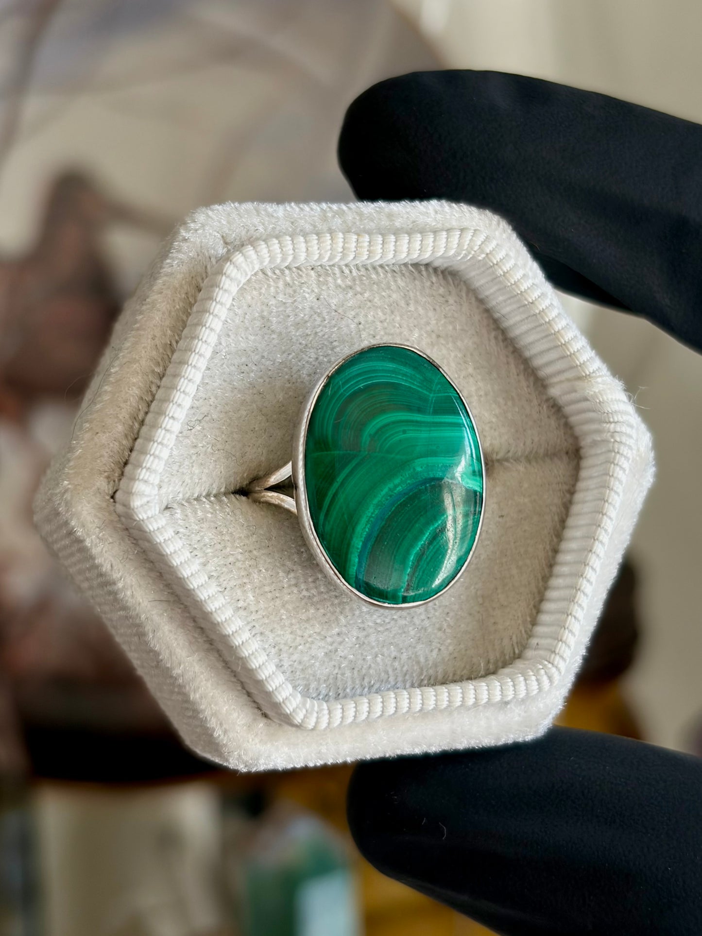 Malachite Ring - Size 8