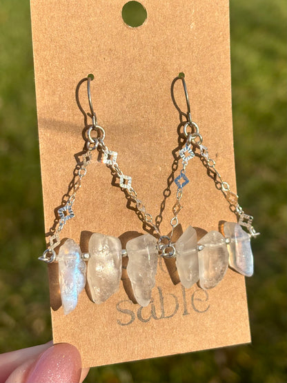 Spell Moonstone Chandelier Earrings