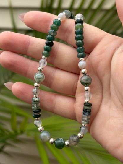 Moss Agate Choker Necklace