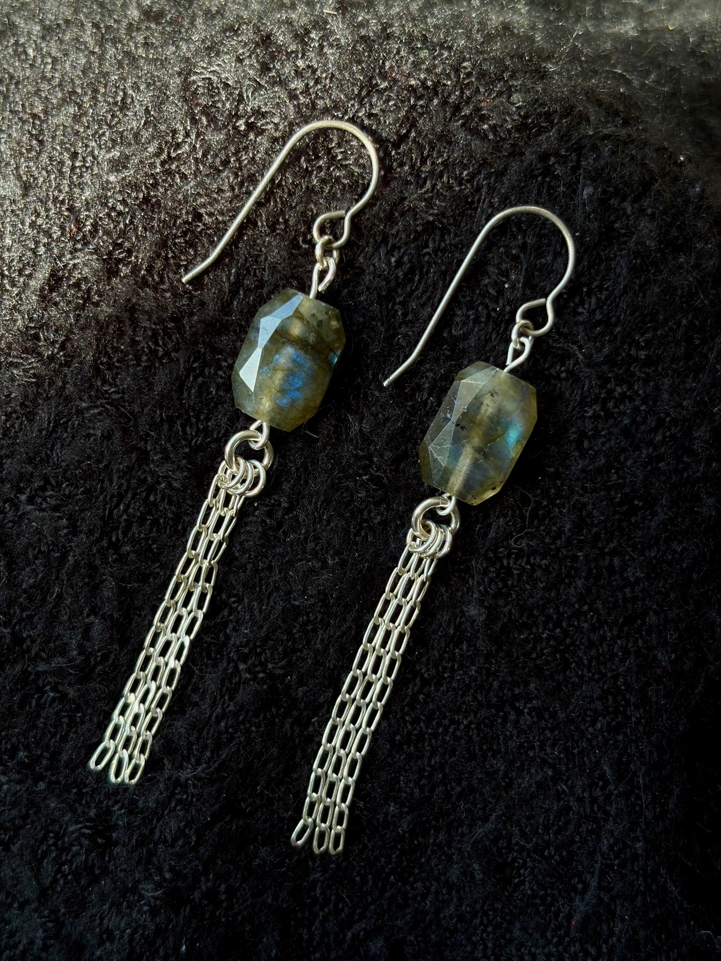 Veil Labradorite Earrings