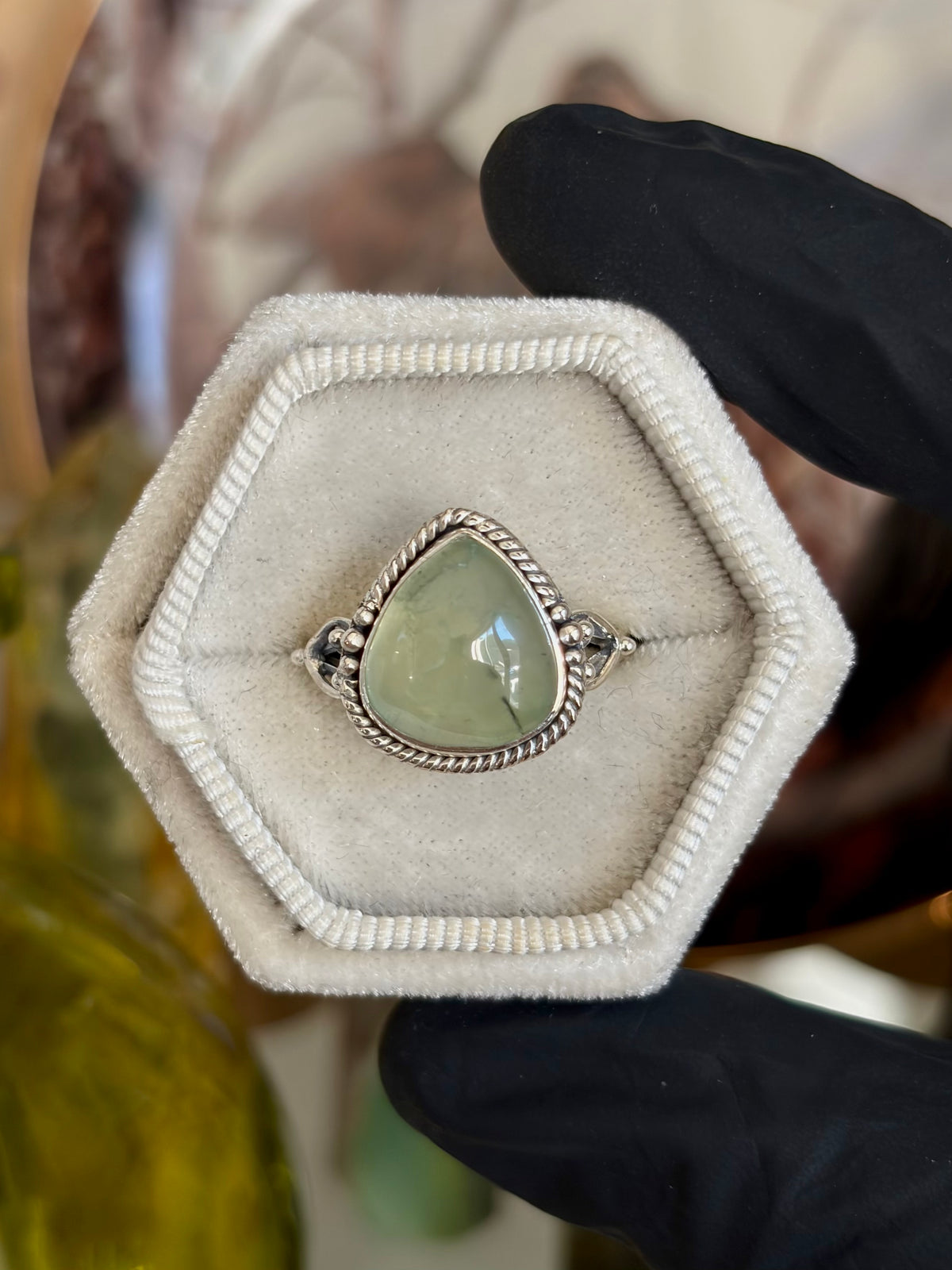 Prehnite Ring - Size 9