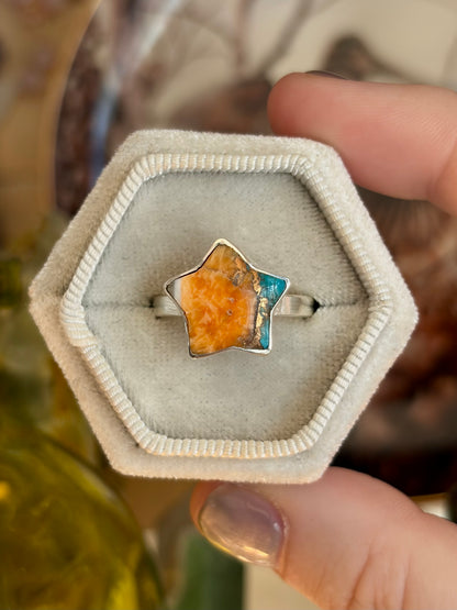 Oyster Turquoise Ring - Size 9