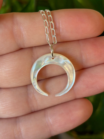 Mother of Pearl Crescent Necklace