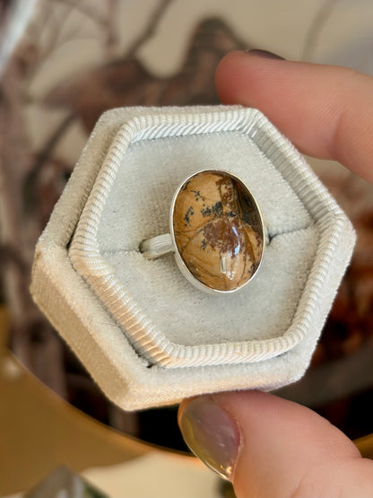 Picture Jasper Ring - Size 8