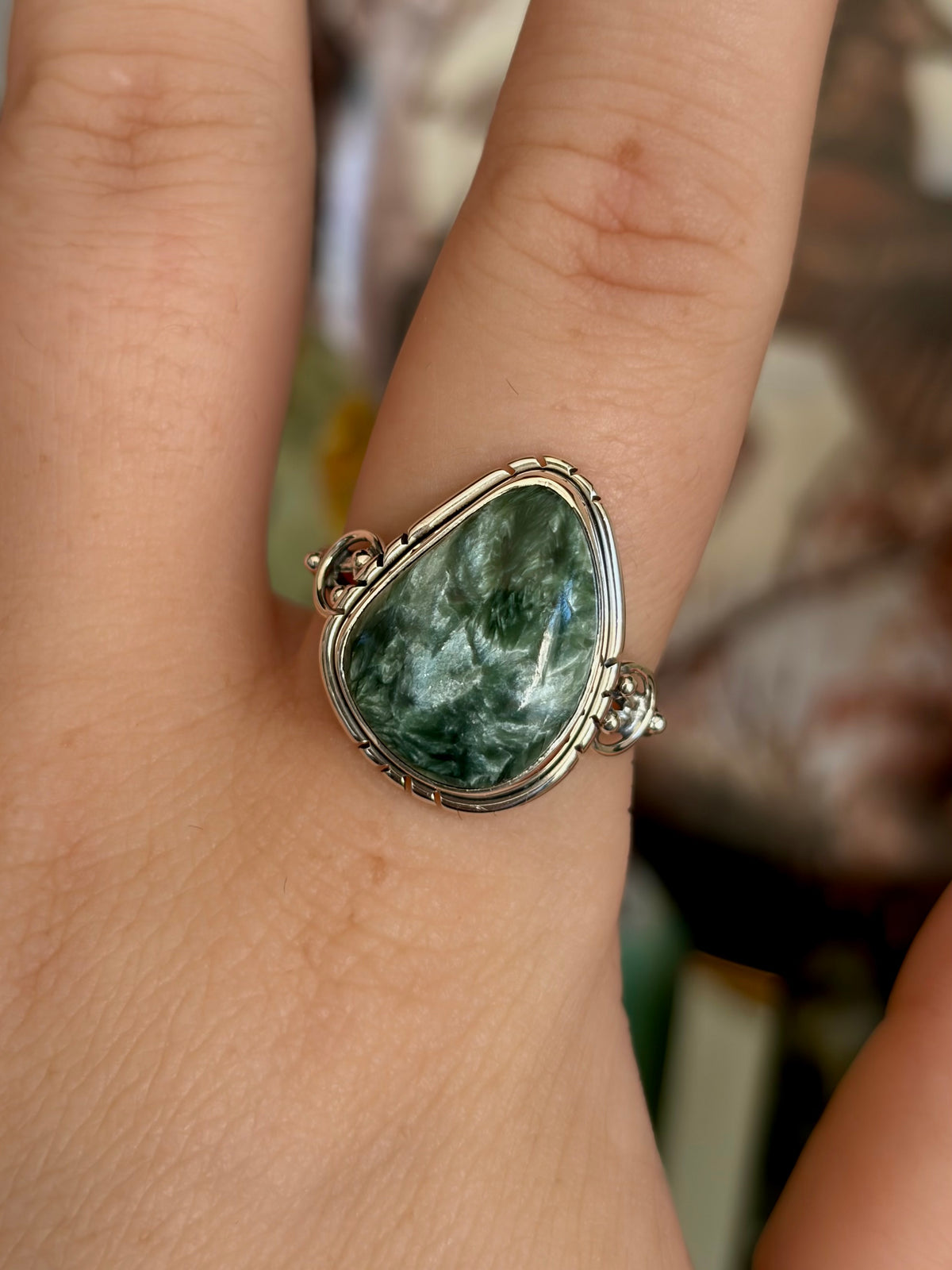 Seraphinite Ring - Size 10