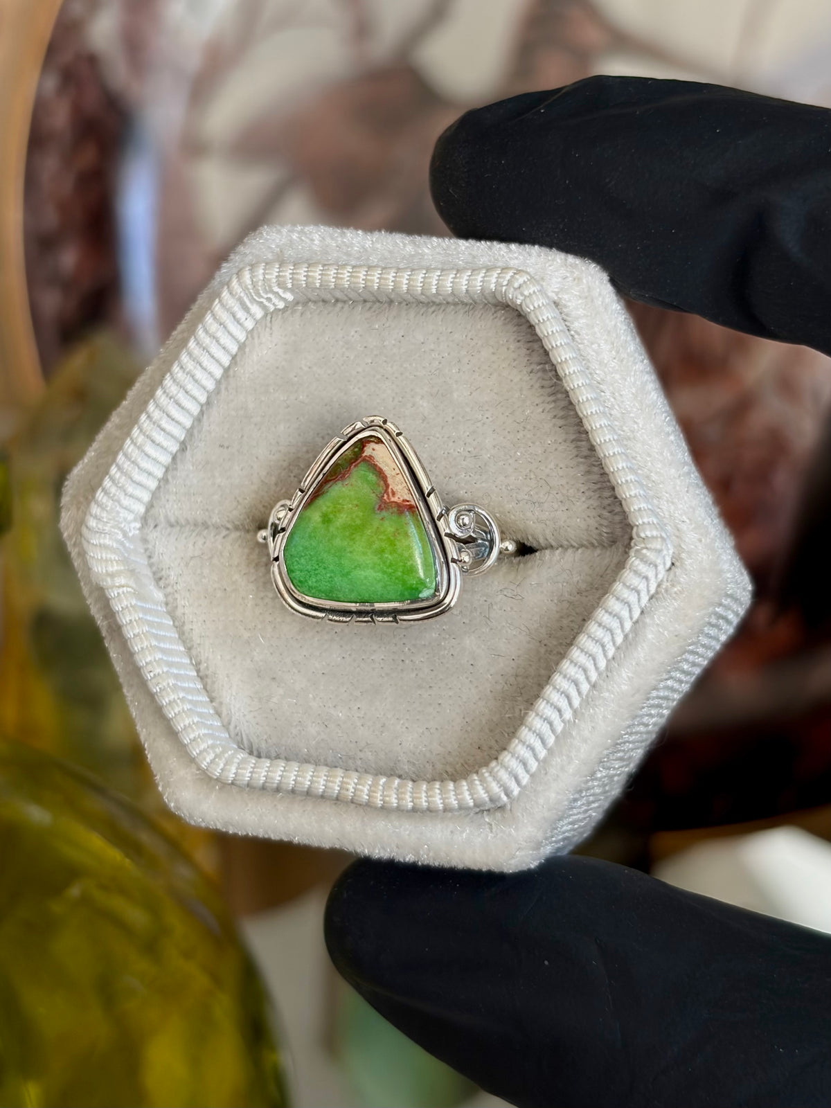 Green Sea Sediment Ring - Size 6
