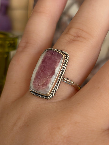 Pink Tourmaline Ring - Size 7