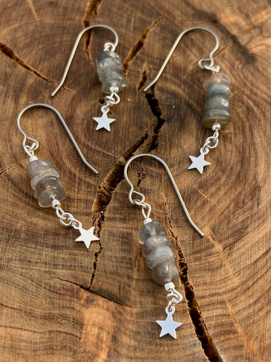 Shooting Star Labradorite Earrings